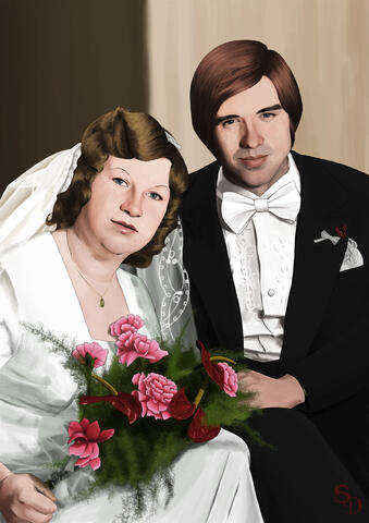 Client's parents on their wedding day